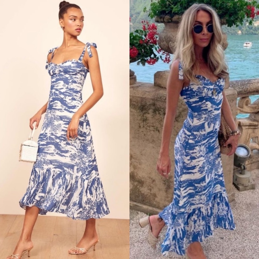 Reformation Nikita Dress in Toscana Print in Size 2